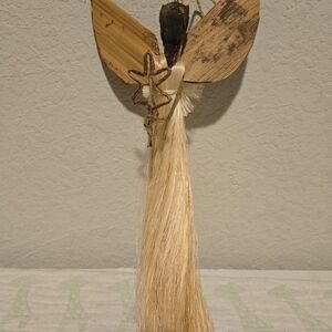 Handmade African Angel Crafted Of Banana Fibers And Sisal In Kenya.